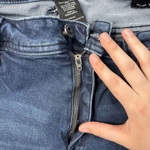 The Perfect Jean NYC Slim Thick‎ Fit Knight Dark Blue 36x34 Comfy Stretch Denim - Picture 6 of 16